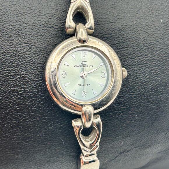 Contemplate Silver Tone Women’s Quartz Watch 21mm Working New Battery - Picture 1 of 9
